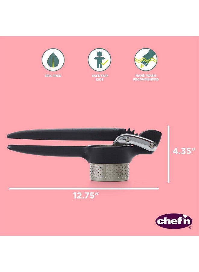 شيف إن هرس البطاطس والخضراوات من شيفن، أداة مطبخ متينة للضغط والهرس، لون أسود - Image 2