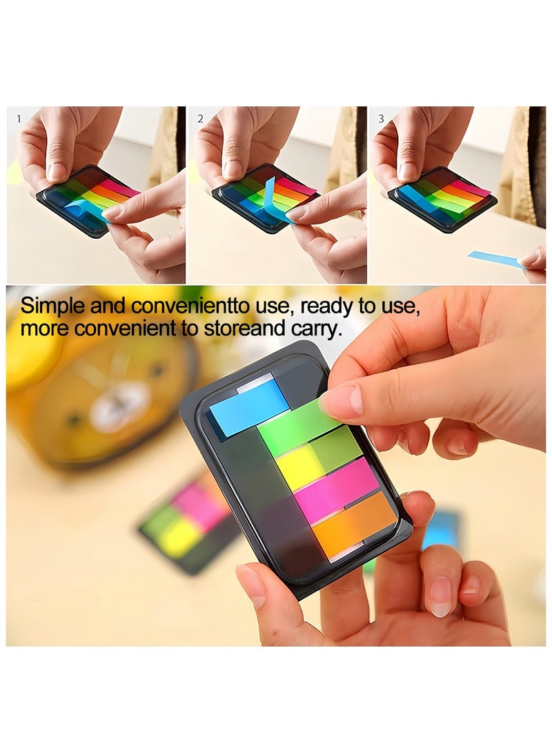 GNAFOTU 3 Boxes Sticky Index Tabs, Translucent Index Flags, Pop Up Index Tabs, Fluorescent Sticker Tabs Note for Annotating Books Page Marks Bookmarks Classify File - Image 5