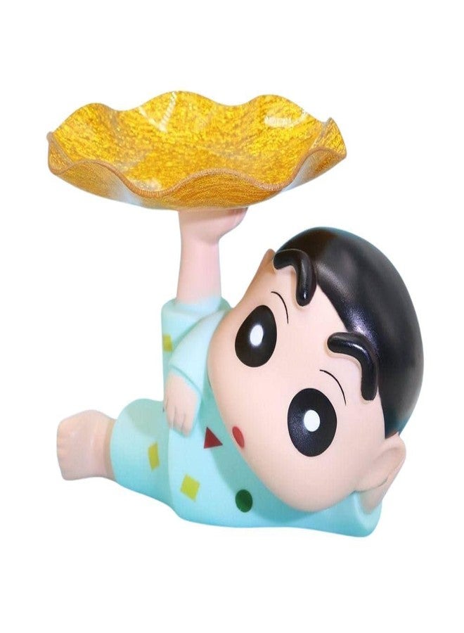Dhrumino Shinchan Action Figure Toy – 10CM Collectible Cartoon Character for Boys & Girls | Shin Pose in Blue Night Suit | Fun Multicolor Figurine- (Pack of 1) - Image 1