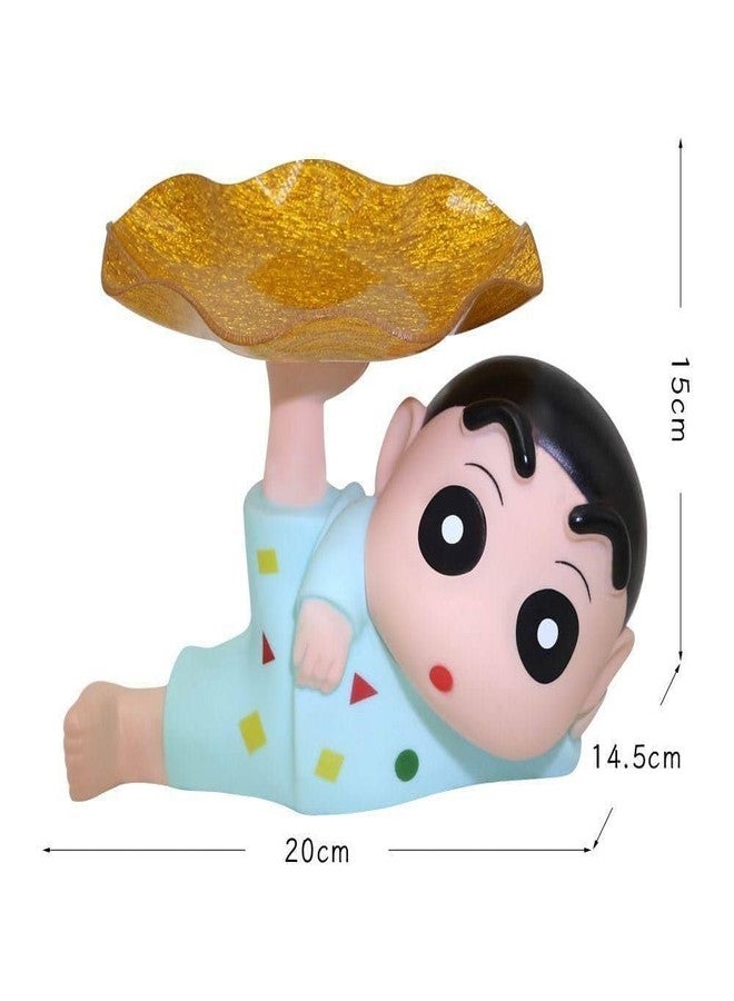 Dhrumino Shinchan Action Figure Toy – 10CM Collectible Cartoon Character for Boys & Girls | Shin Pose in Blue Night Suit | Fun Multicolor Figurine- (Pack of 1) - Image 3