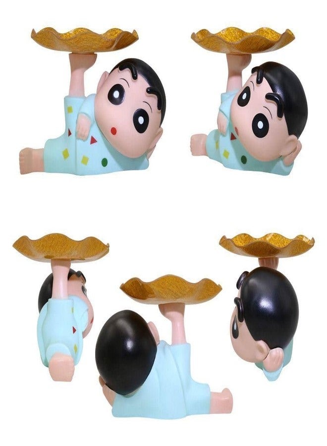 Dhrumino Shinchan Action Figure Toy – 10CM Collectible Cartoon Character for Boys & Girls | Shin Pose in Blue Night Suit | Fun Multicolor Figurine- (Pack of 1) - Image 4