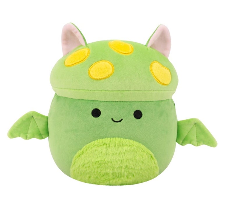 Squishmallows Plush Earling Neon Green Mushroom Bat with Fuzzy Belly Plush Toy â€“ 30 cm Soft Collectible Stuffed Animal - Image 1