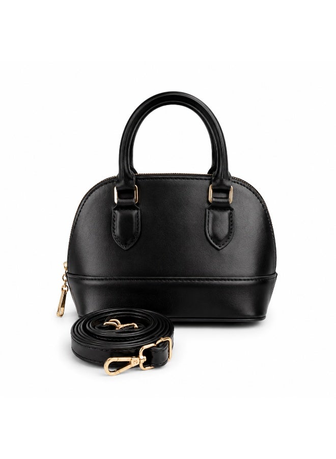 Elegant Women's Top Handle Handbag with Adjustable & Detachable Shoulder Strap - Image 2