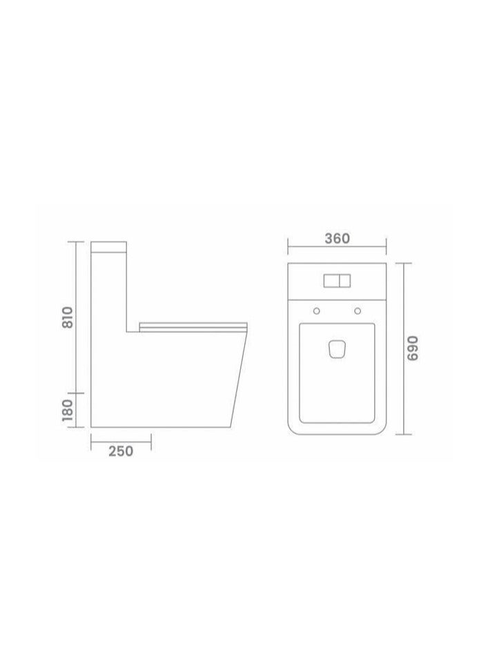 SONET 1062-White SINGLE PIECE WC S-TRAP - Image 2
