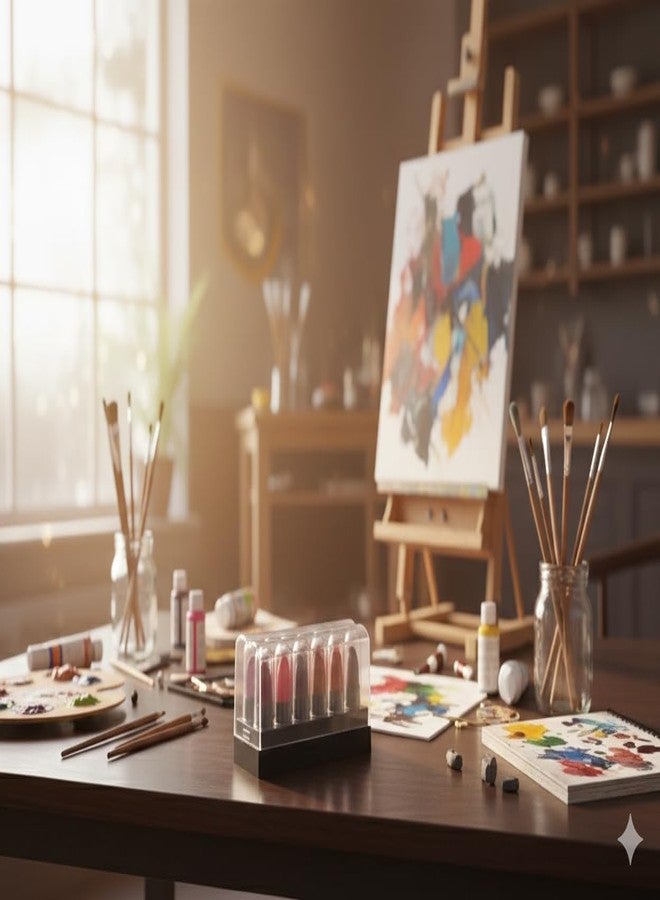 بينر مجموعة أحمر شفاه بينر مات ميني، 12 لونًا نابضًا بالحياة، أحمر شفاه بحجم مناسب للسفر على شكل قلم تلوين، مجموعة متعددة الألوان - Image 5