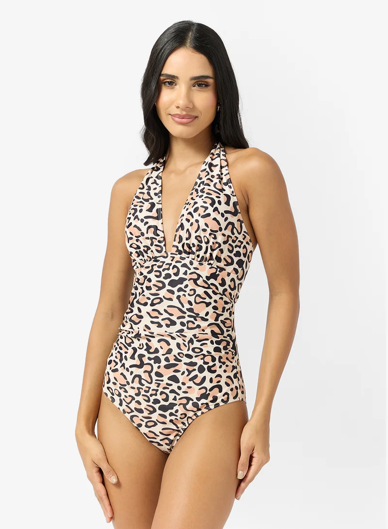 Ginger Plunge Neck Tummy Shaping Swimsuit