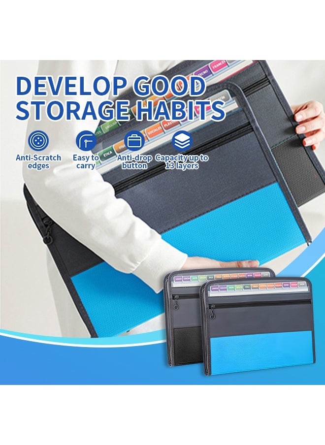 Generic - Expanding File Folders, Waterproof Document Folders, Suitable for Students to Classify and Organize Study Materials - Image 1