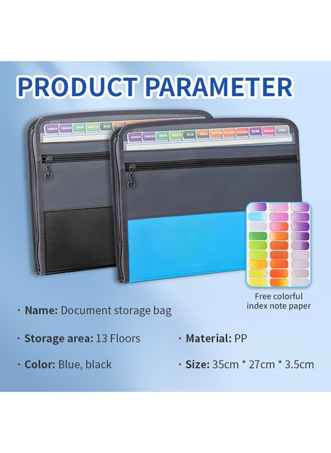 Generic - Expanding File Folders, Waterproof Document Folders, Suitable for Students to Classify and Organize Study Materials - Image 1