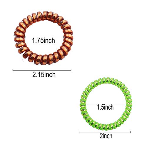 Belicia 15PCS Coil Hair Ties No CreaseTraceless Spiral Hair TiesElastic Phone Cord Hair TiesColorful Telephone Hair TiesPonytail Holder SpiralsSpiral Hair Coils 2 Styles - Image 2