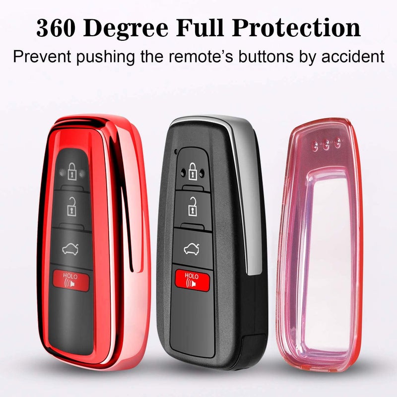 QBUC for Toyota Quicksand TPU car Key Cover, Quicksand Full Coverage Protection Quicksand Keychain Cover - Image 4