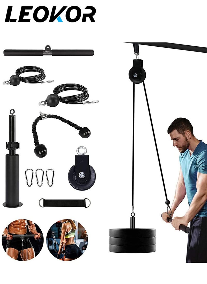 LEOKOR - Strength Training Rigs,Fitness LAT and Lift Pulley System,Dual Cable Machine(1.8M And 2.3M) with Upgraded Loading Pin,for Triceps Pull Down,Biceps Curl,Back,Forearm,Shoulder-Home Gym Equipment - Image 1