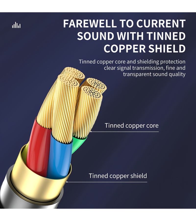 Gold Plated 3.5mm Aux Audio Cable Nylon Braided Male to Male Hi Fi Sound Cord 2m for Smartphone Headphones Car Home Stereo Speaker - Image 3