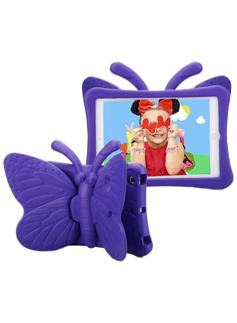 ELTRAZONE iPad Mini Case, iPad Mini 2 Case, iPad Mini 4 Case for Kids, Adorable Butterfly Wings Doubles as Kickstand Carrying Tablet Protective Case Cover for iPad mini 1/2/3/4 - Purple - Image 1