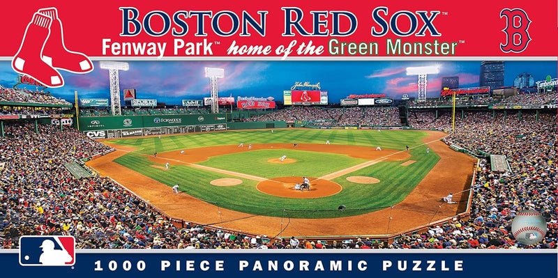 MasterPieces 1000 Piece Sports Jigsaw Puzzle  MLB Boston Red Sox Center View Panoramic  13x39 - Image 1