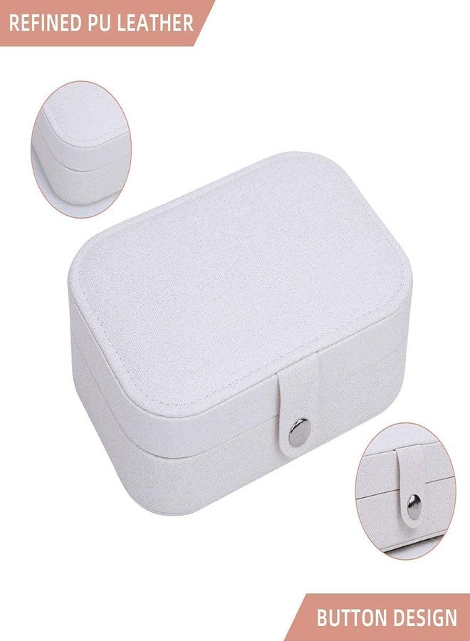 Gnanex علبة مجوهرات من الجلد الصناعي من غنانكس، مثالية للأقراط والخواتم والقلائد - حافظة مجوهرات، هدية رائعة للفتيات والسيدات، لون وردي - Image 3