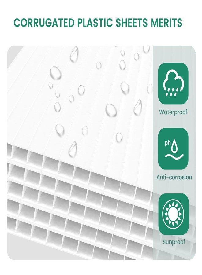 SCZS Corrugated Plastic Sheet for Indoor and Outdoor Use - 4 Mm Thick Poster Board, 24x36 Inches - Pack of 2 White Plastic Board Sheets - Waterproof Coroplast Sheets and Lightweight Blank - Image 4