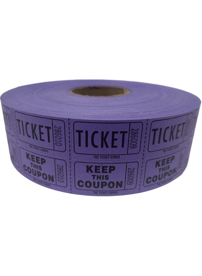 ذا تيكيت جوروس - تذاكر Gururaffle (4 لفات من 2000 تذكرة مزدوجة) 8000 إجمالي 50/50 تذاكر يانصيب (4) ألوان عشوائية - Image 1