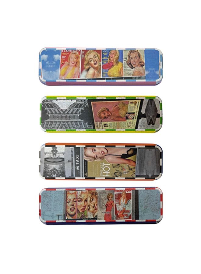 XIANGYU 4-Pieces Metal Pencil Case For School Student - Image 1