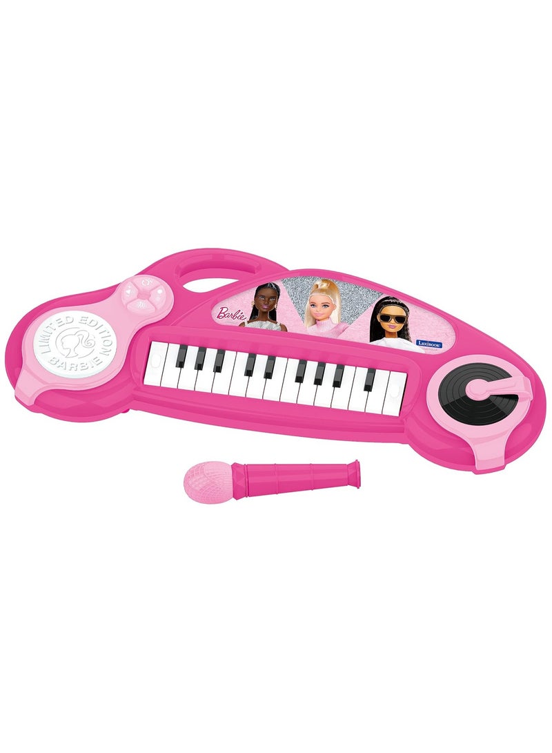 Lexibook Barbie Electronic Piano | For Kids and Girls | Light Effects | Microphone | Drums | Built-in Speaker | DJ Player | Pink  - Image 2