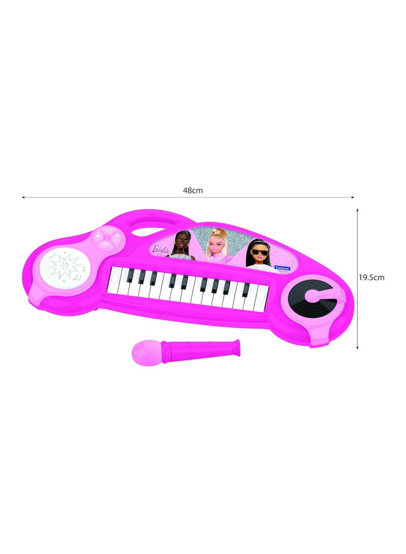Lexibook Barbie Electronic Piano | For Kids and Girls | Light Effects | Microphone | Drums | Built-in Speaker | DJ Player | Pink  - Image 3