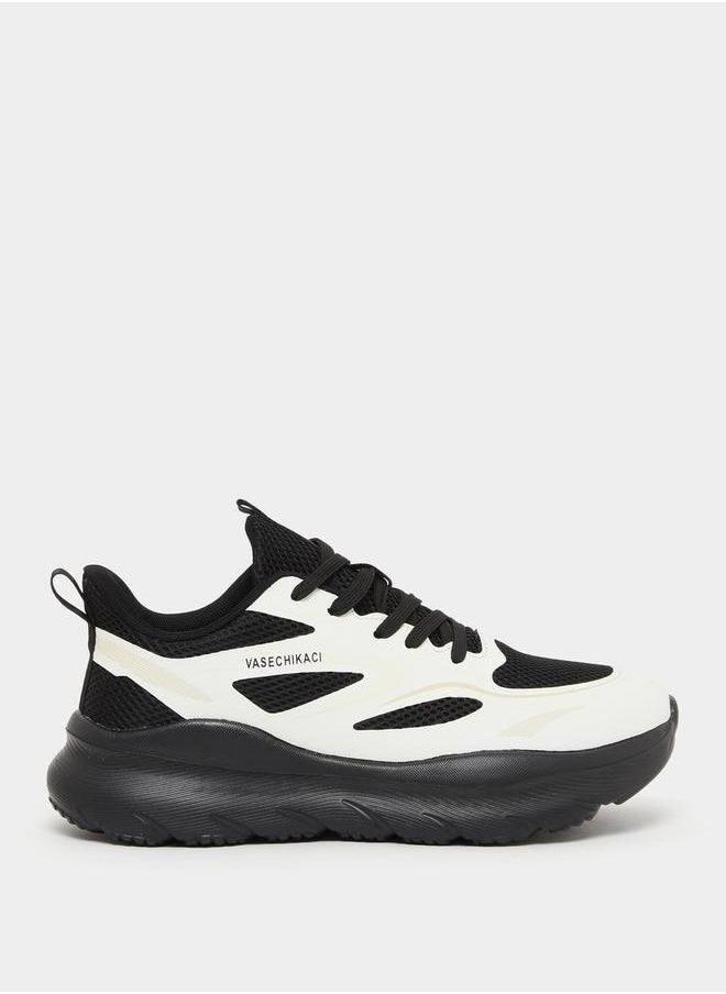 Styli - Chunky Sole Color Block Lace Up Sneakers - Image 1