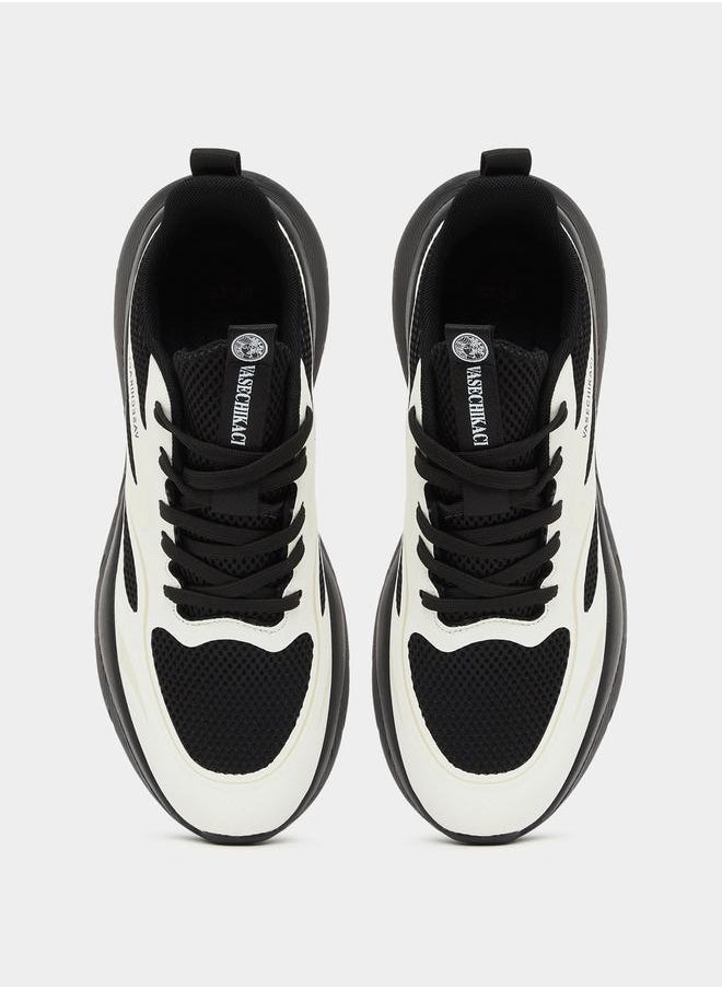 Styli - Chunky Sole Color Block Lace Up Sneakers - Image 1