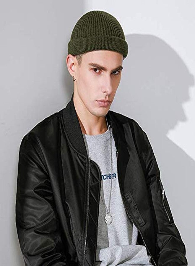 ROYBENS 2pcs Swag Wool Fisherman Beanies for Men, Knit Short Watch Cap Winter Warm Hats - Image 5