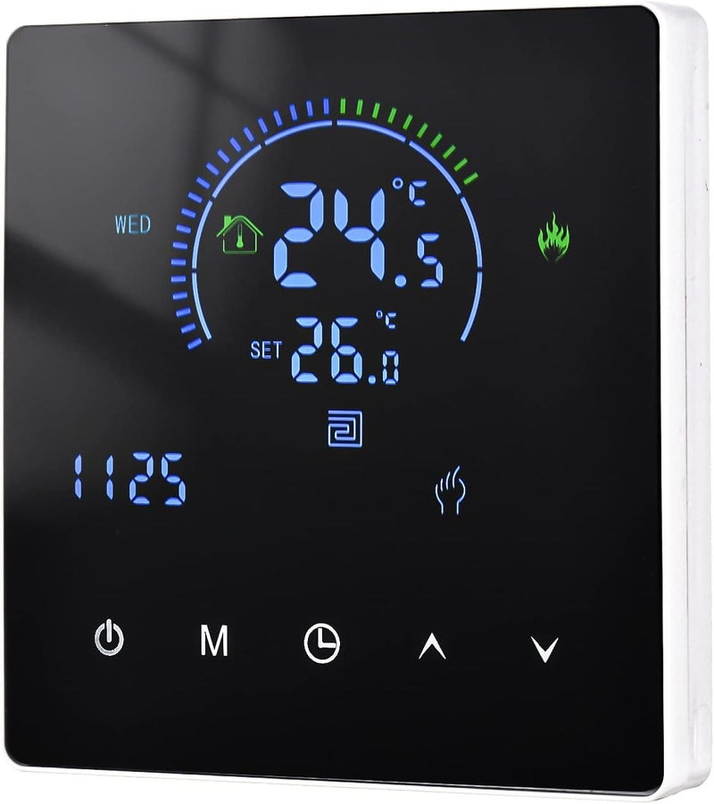 WiFi Smart Intelligent Thermostat Temperature Controller for Electric Heating Equipment LCD Display Touch Button Programmable App Remote Control Underground Heating for Home Office Hotel - Image 1