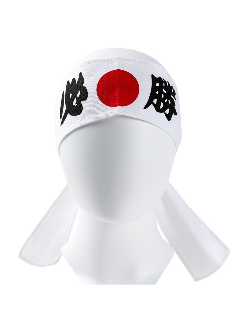 Generic Pure Cotton Screen Printing Samurai Headband Japanese Swordplay Headband Clear logo Offset Printing Curled Long Hair Belt Winning