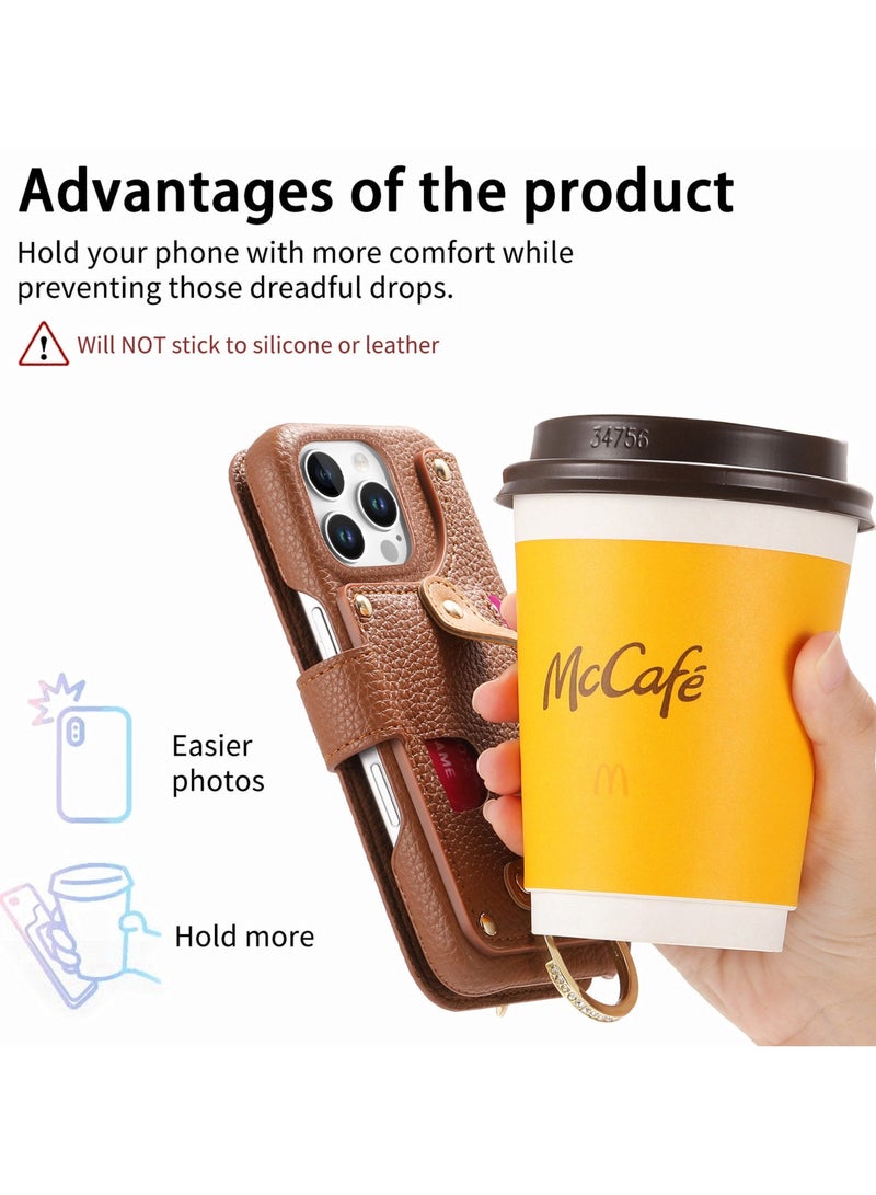 YANCI iPhone 16 Pro Max Case, iPhone 16 Pro Max Wallet Case with Card Holder,iPhone 16 Pro Max Phone Cover,Leather Flip Folio Case for iPhone 16 Pro Max 6.9'' - Image 5