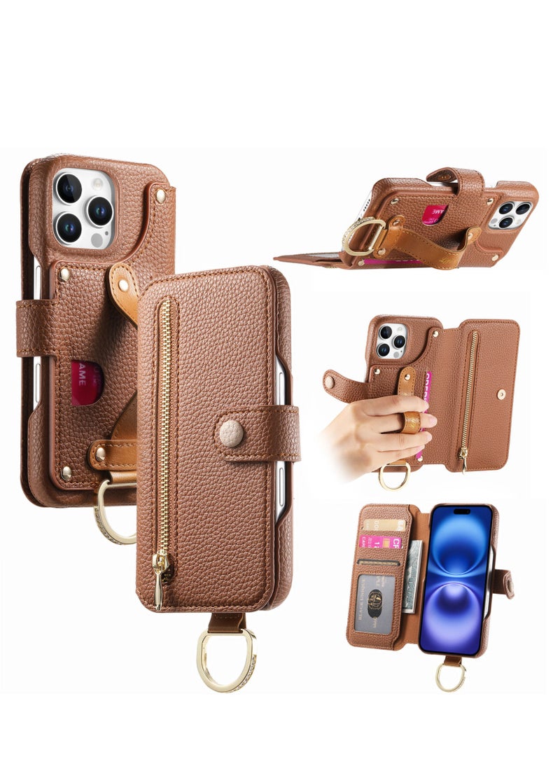 YANCI iPhone 16 Pro Max Case, iPhone 16 Pro Max Wallet Case with Card Holder,iPhone 16 Pro Max Phone Cover,Leather Flip Folio Case for iPhone 16 Pro Max 6.9'' - Image 1