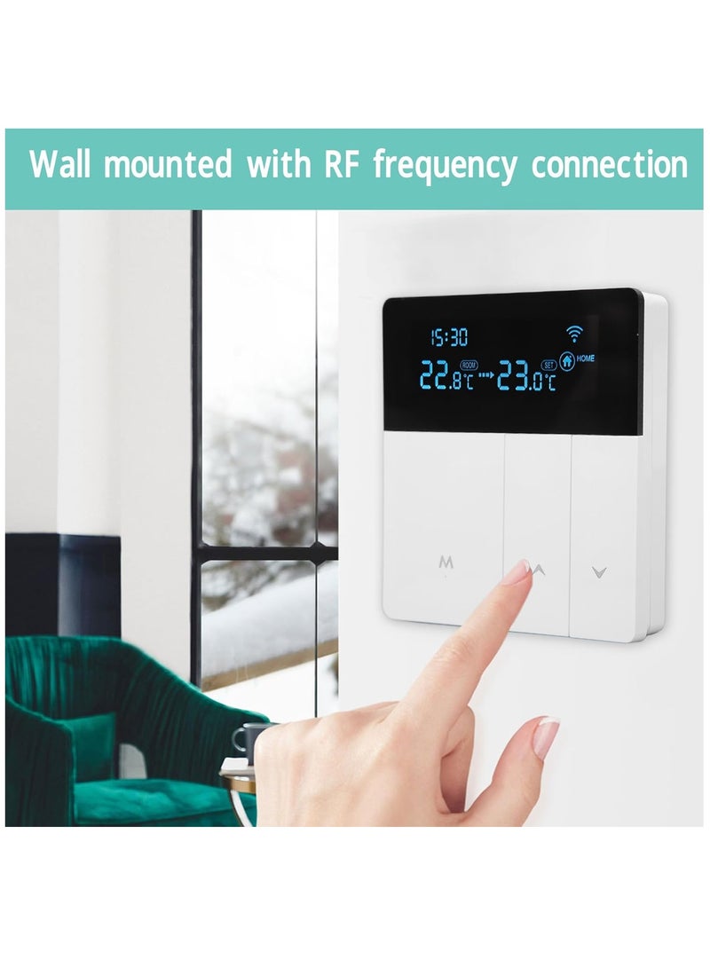 Smart WiFi Programmable Thermostat with Advanced LCD Display, Remote App Control, and Sleek Modern Design for Enhanced Climate Control in Any Location. - Image 2