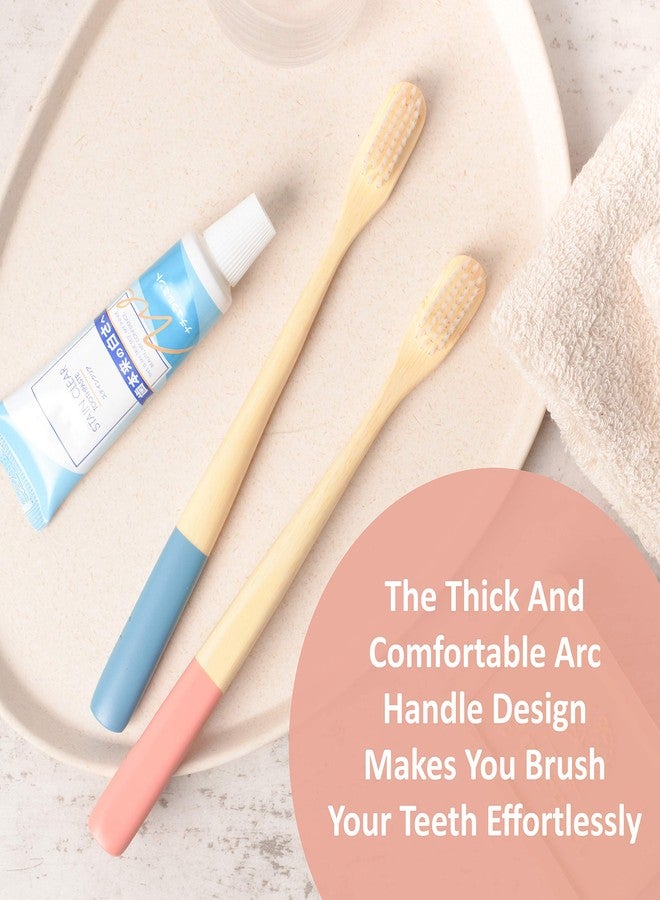 laboos Bamboo Toothbrushes Pack of 4 | eco-Friendly & Biodegradable | Non-Plastic BPA Free Soft Natural Bristles for Gingivitis and Sensitive Teeth | Recyclable Eco Toothbrush Men & Women - Image 2