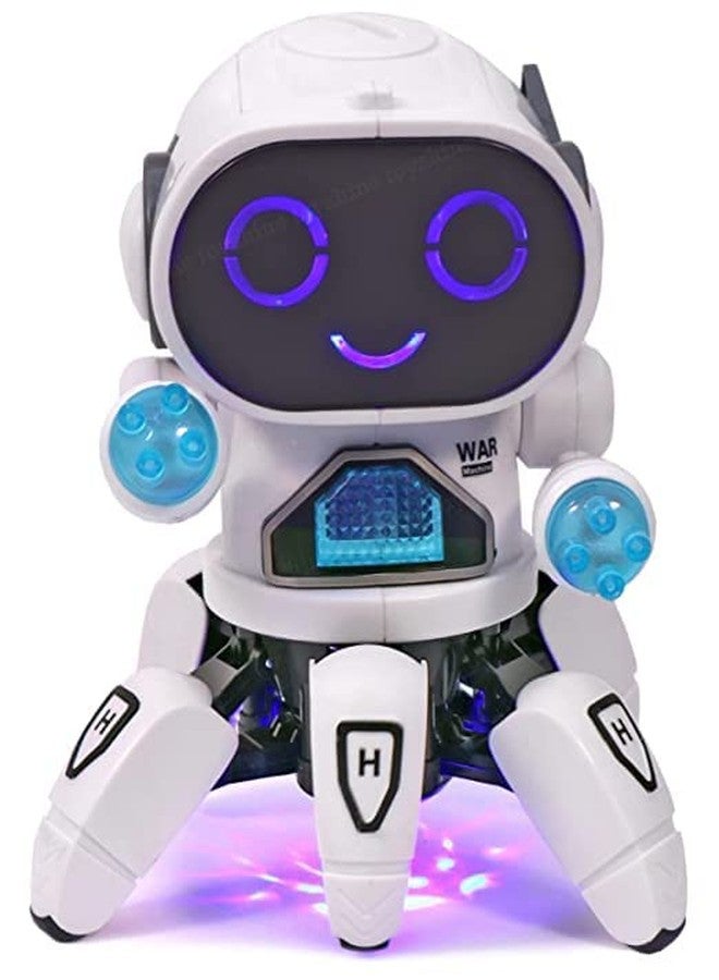 Goyal's Bot Robot Octopus Style | Colorful Lights and Music | All Direction Movement | Dancing Robot Toys for Kids | (White) - Image 1