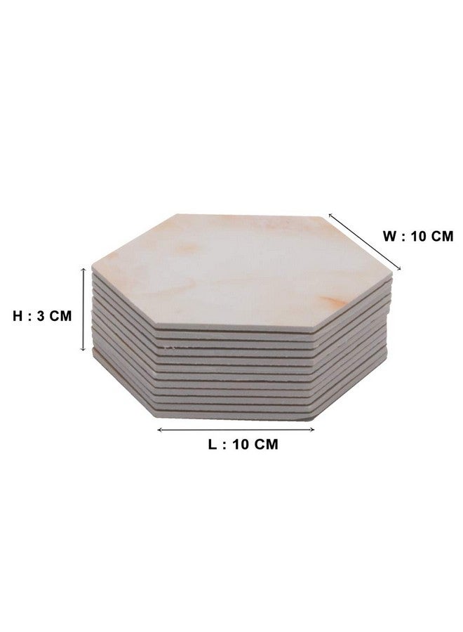EZ Life Designer High Class Gold White Marble Tile 12 Coaster Set - Hexagon - Placemat for Hot & Cold Drinks - Bowl & Tea Cup Dining, Cocktail Table Décor - Dining Table Accessory Coasters - Image 5