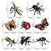 Odowalker 8 pcs Lifelike Assorted Plastic Insects Bugs Figures Realistic Sandbox 4 Butterfly Bee Ladybug Grasshopper MantisUangStag Beetle - Image 4