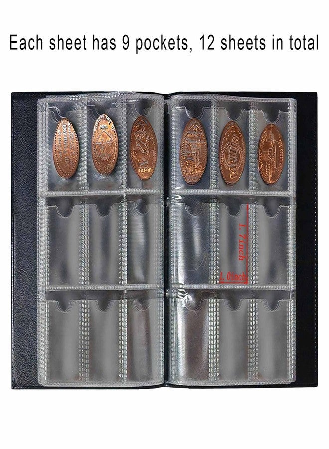 Xxmbbjy 108 Pockets Pressed Penny Collecting Album Book, Portable Smashed Pressed Penny Album Book Holder for Collectors, Suitable for Work or Travel - Image 4