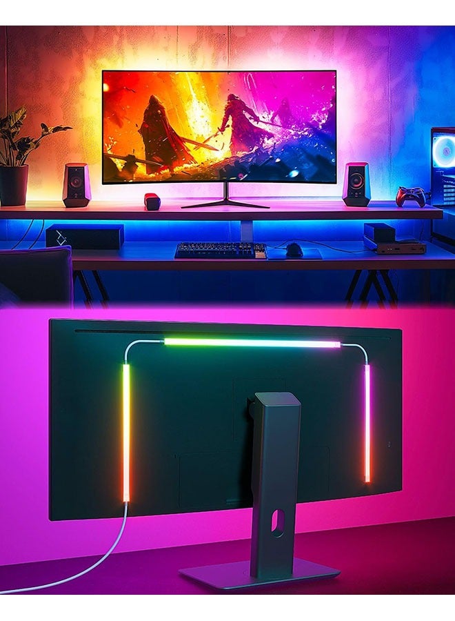 YelaJoy Monitor LED Backlights，LED Strip Lights That Sync with Screen Color or Music,RGBIC Computer Light Bar Behind Monitor，LEDs for Desk Gaming，USB Interface，Software Control，G100 (24 in) - Image 1