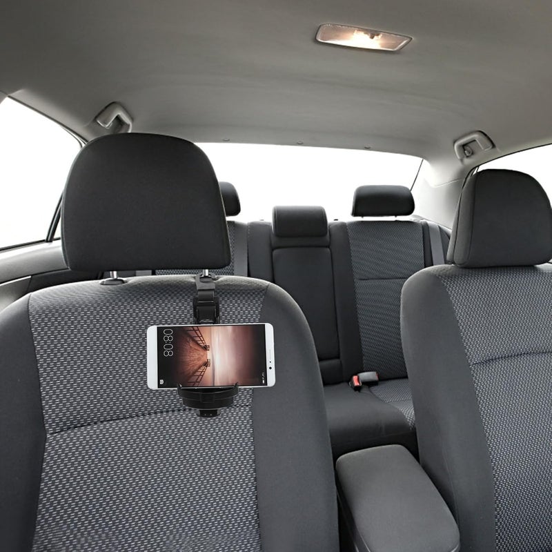 Car Seat Cup Holder and Back Seat Storage Hook Multipurpose Black Drink Holder for Truck and Automotive Interior Accessories Compatible with Use - Image 4