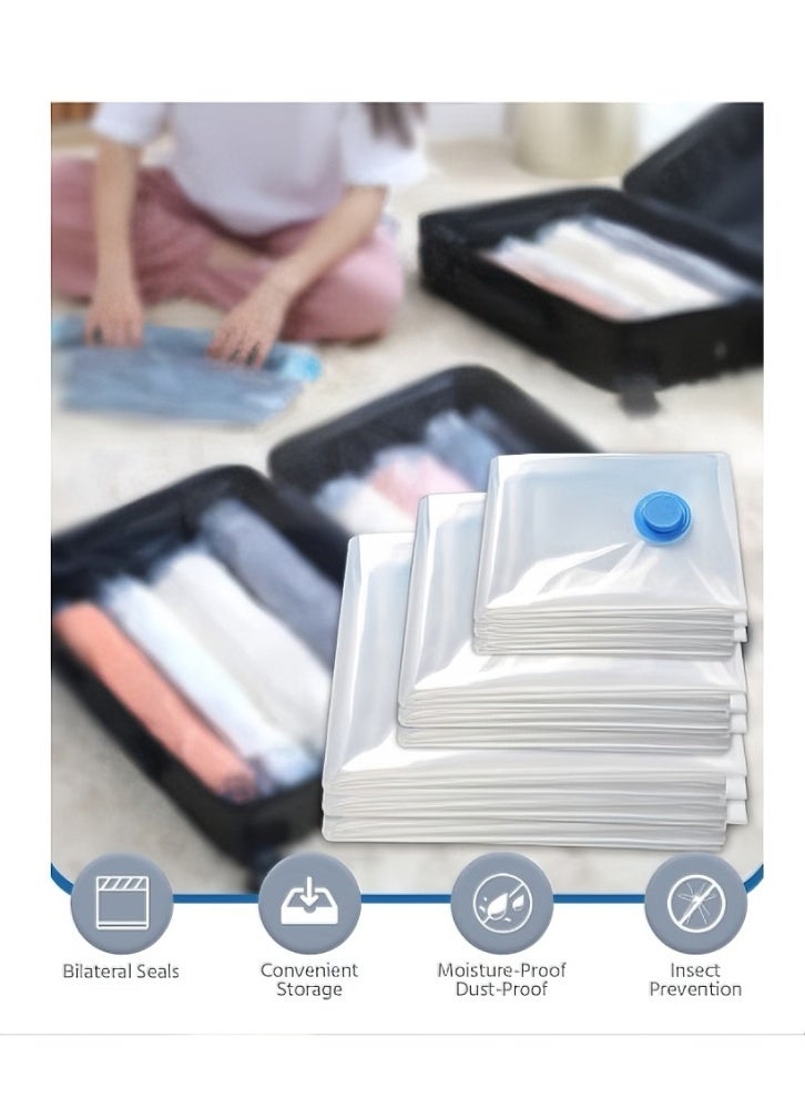 أكنزلмед كيس تخزين الختم القابل لإعادة الاستخدام مع مضخة امتصاص متعددة الألوان 60x80cm - Image 3