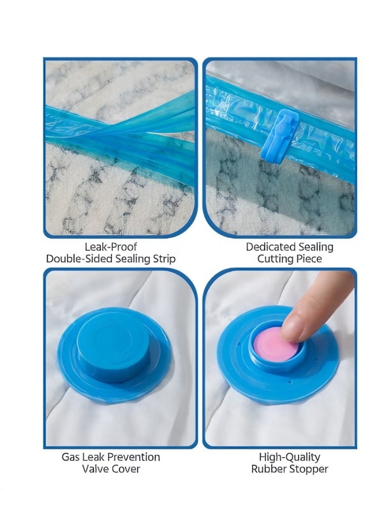 أكنزلмед كيس تخزين الختم القابل لإعادة الاستخدام مع مضخة امتصاص متعددة الألوان 60x80cm - Image 4