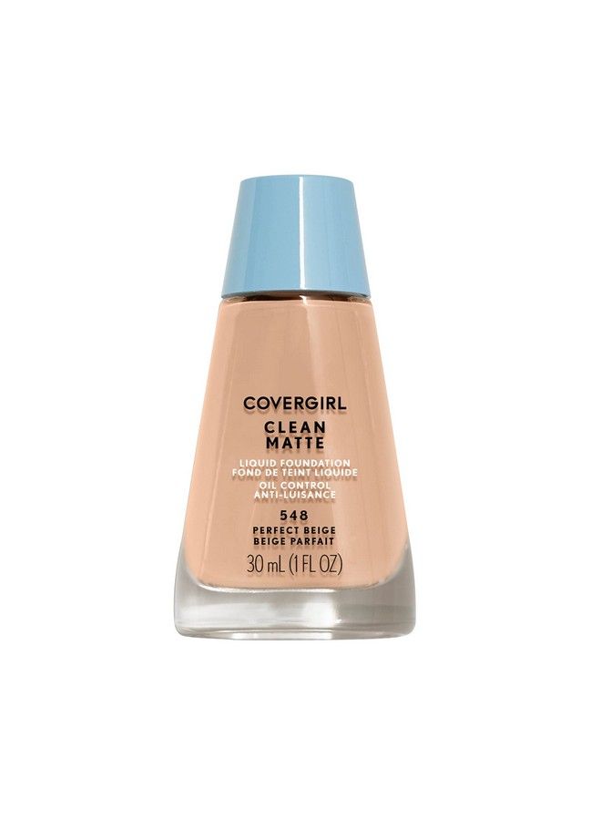 CoverGirl Clean Matte Liquid Foundation Perfect Beige 548 Pack of 1 - Image 1