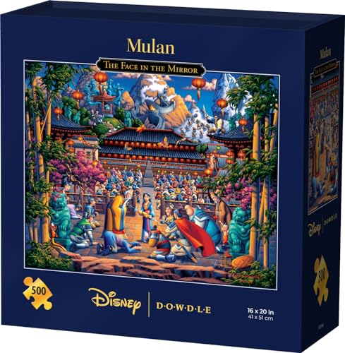 Dowdle Mulan The Face in The Mirror Disney Dowdle 500 Piece Jigsaw Puzzle for Adults - Image 1
