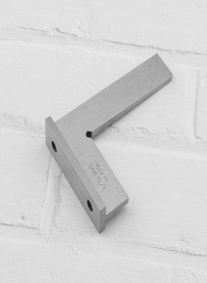 ECSiNG DIN875/2 Precision Machinist Square Ruler Carbon Steel Angle Ruler Engineer Square 90 Degree Right Angle Ruler Accessories for Machinist Engineer 100x70mm - Image 5