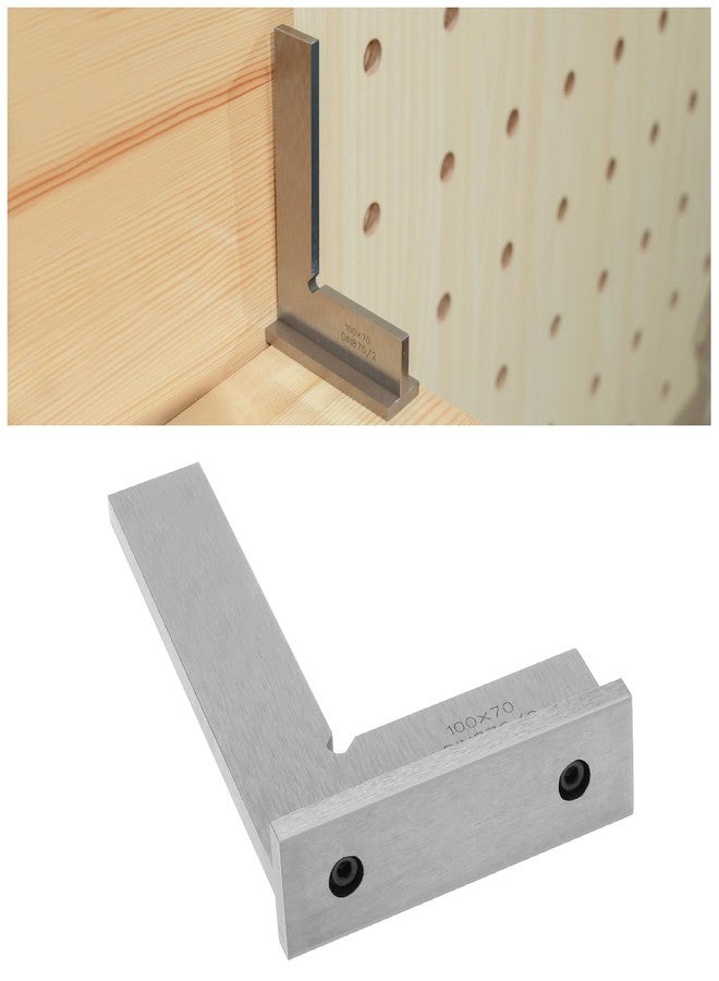 ECSiNG DIN875/2 Precision Machinist Square Ruler Carbon Steel Angle Ruler Engineer Square 90 Degree Right Angle Ruler Accessories for Machinist Engineer 100x70mm - Image 3