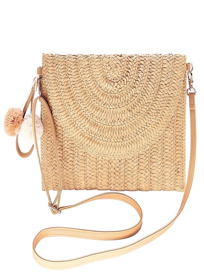 LUOFMISS Straw Clutch Bag Woven Purse for Women Shoulder Bag Casual Beach Rattan Handmade Wallet - Image 2