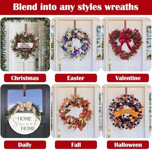 AnCintre Wreath Door Hanger,Easter Decorations Wreath Hangers for Front Door, Adjustable Over the Door Hooks for Hanging Welcome Sign Length from 15 to 25 Inches,Metal Front Door Porch Apartment Decor - Image 3