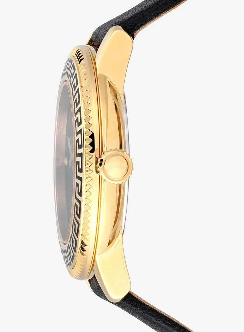 Versace Black V-Icon Quartz Black Dial Watch for Women | Best Price UAE