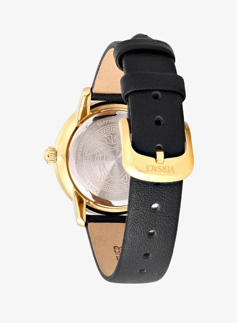 Versace Black V-Icon Quartz Black Dial Watch for Women | Best Price UAE