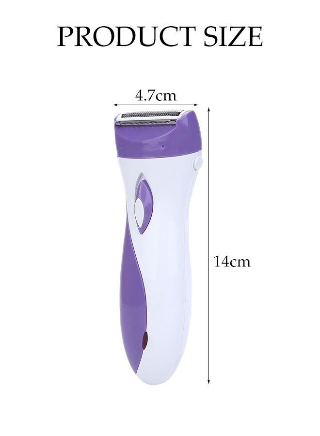 DUNISO Women's Electric Shaver, Painless 2-In-1 Wet And Dry Shaver, Portable Waterproof Bikini Trimmer For Removing Body Hair On Legs, Underarms, Armpits, Face, Purple - Image 2